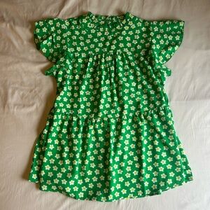 Green Floral Babydoll Top – Size Large (NWT)